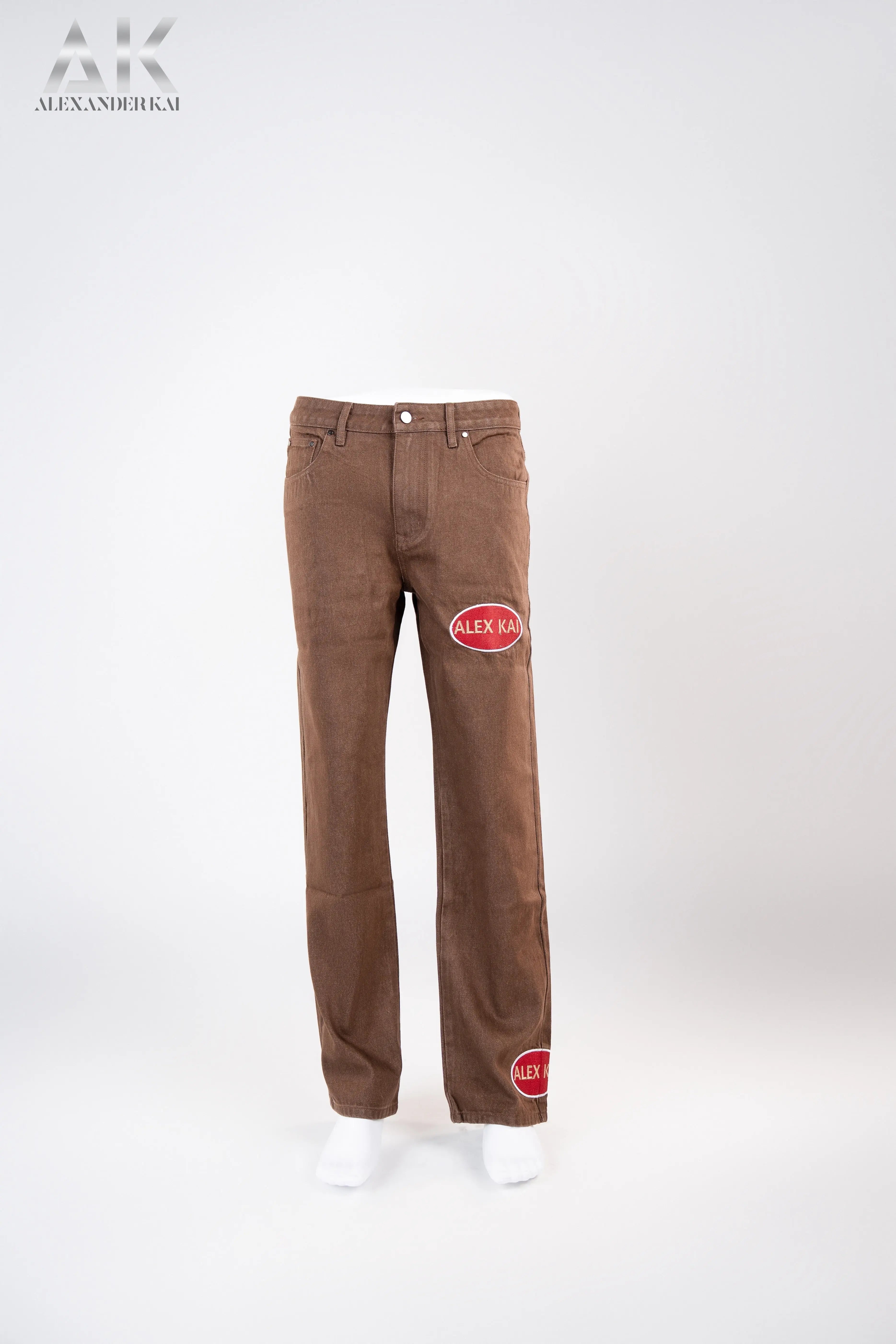 Brown Denim Jeans AlexanderKai