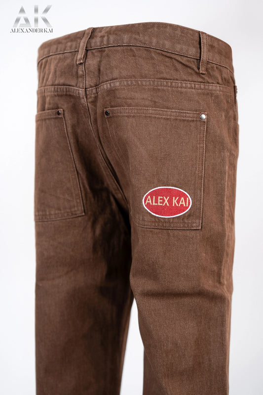 Brown Denim Jeans AlexanderKai